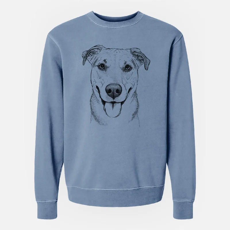 Bare Padre the Pitbull Mix - Unisex Pigment Dyed Crew Sweatshirt Hoodie with Logo Branding Identity