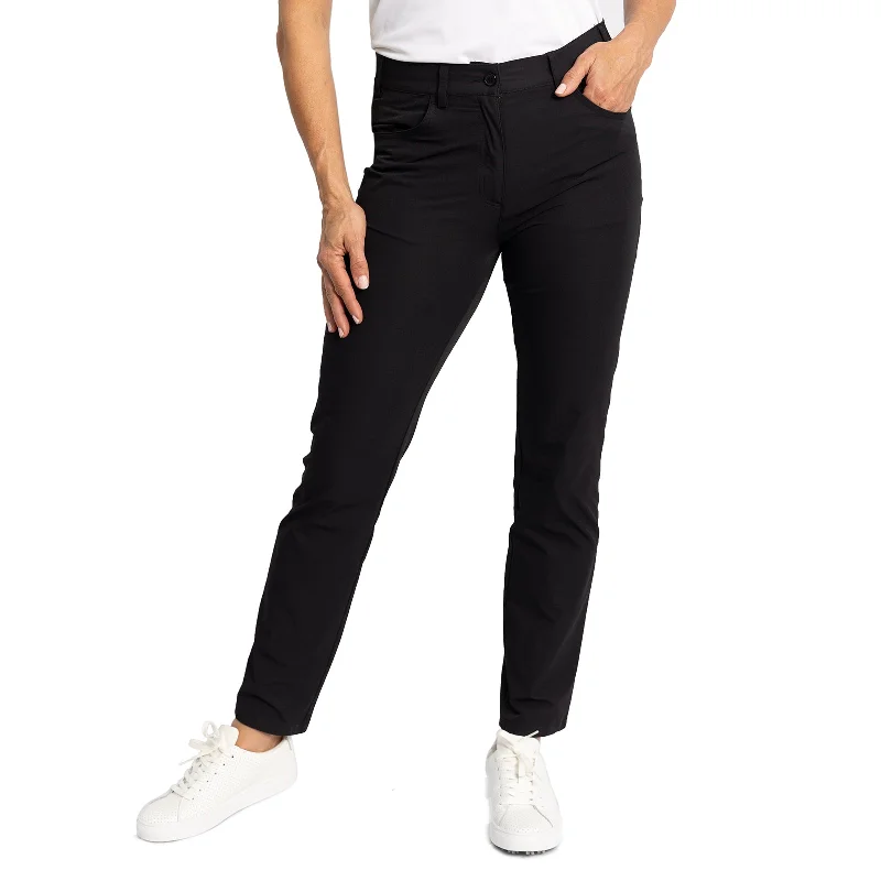 Glenmuir Women's Kaley Lightweight Stretch Performance Golf Trousers - Black Trousers Pleated Formal Glenmuir Women's Kaley Lightweight Stretch Performance Golf Trousers - Black Trousers Pleated Formal