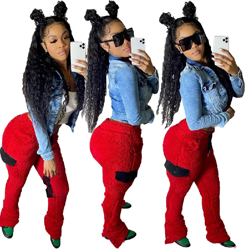 2022 New Design Solid Fleece Drawstring Trousers Thick Warm Split Pant Women Winter Casual Fleece Pants Trousers Top Rated 2022 New Design Solid Fleece Drawstring Trousers Thick Warm Split Pant Women Winter Casual Fleece Pants Trousers Top Rated