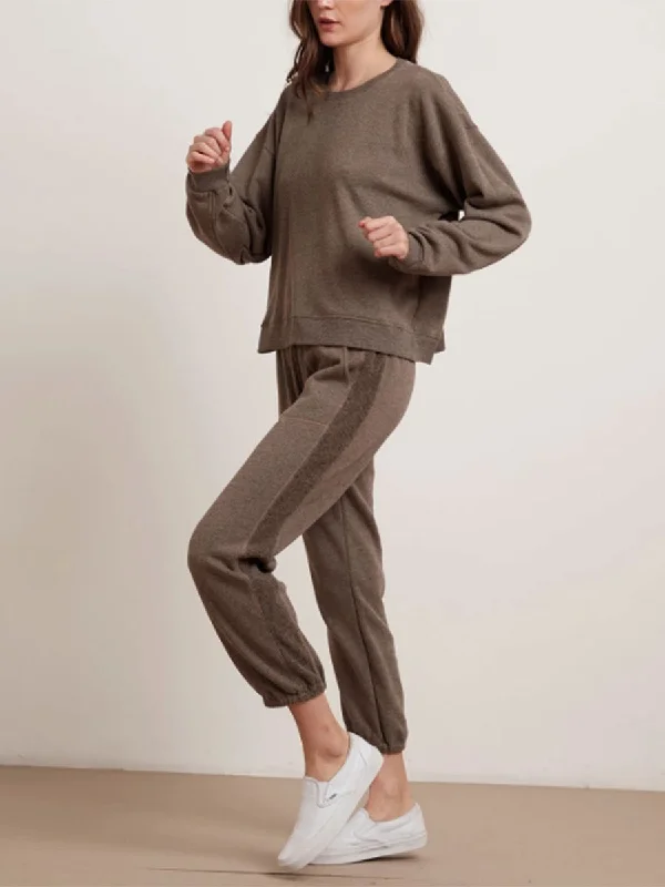 Casual Loose Pullover Top Pants Set Kimono Neck Pullover