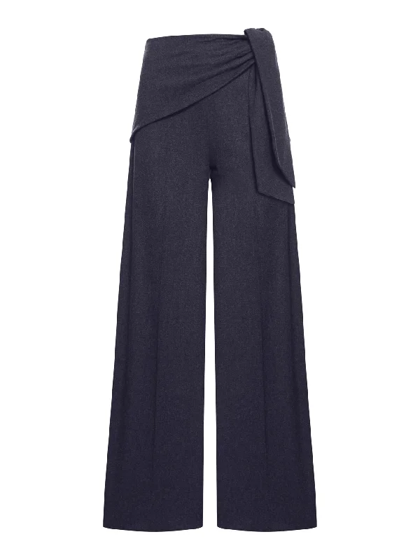 WOOL TROUSERS WITH BOW Trousers Business Professional