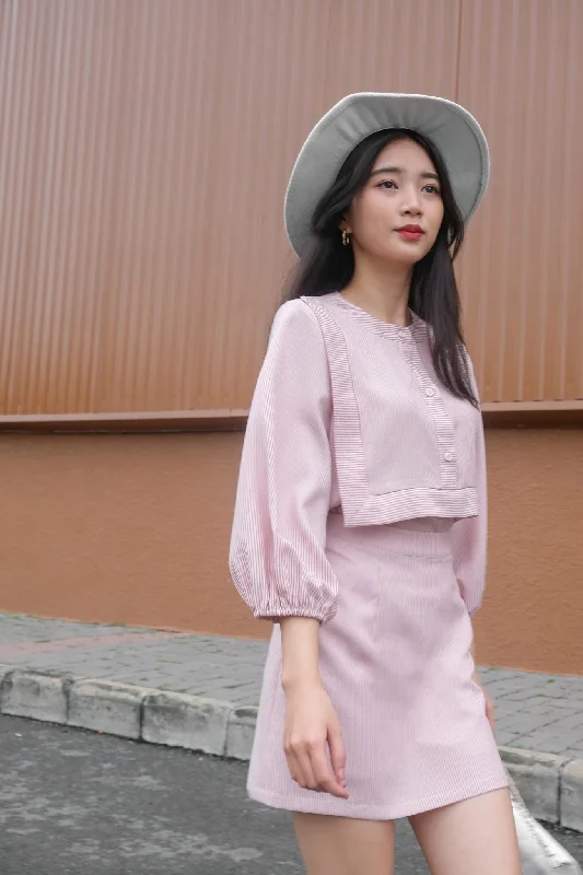 Athena Pink Blazer Top and Mini Skirt - Gu Fashion | Vietnam Fashion Store Women's Unique Blazer Athena Pink Blazer Top and Mini Skirt - Gu Fashion | Vietnam Fashion Store Women's Unique Blazer