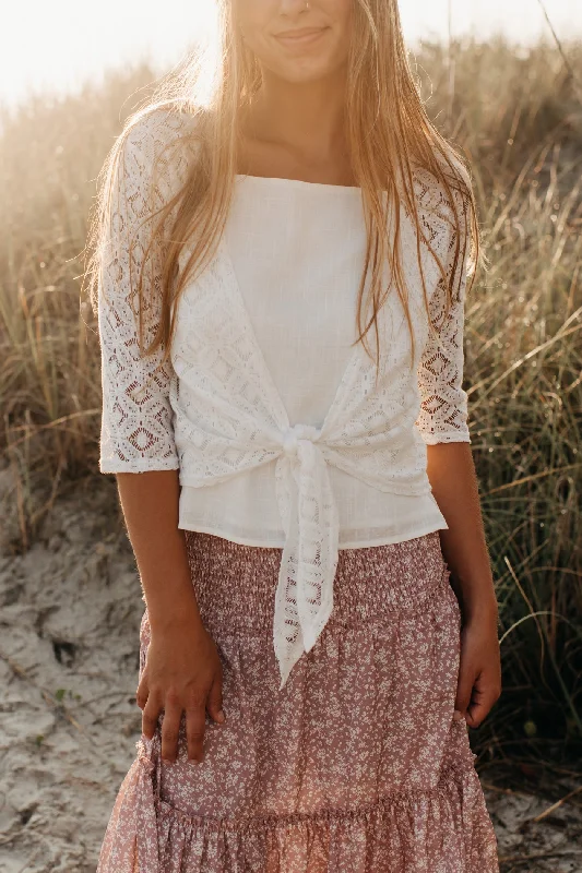 Women's Hadley Cardigan (light ivory) Nylon Fabric Polyester Fabric Spandex Fabric