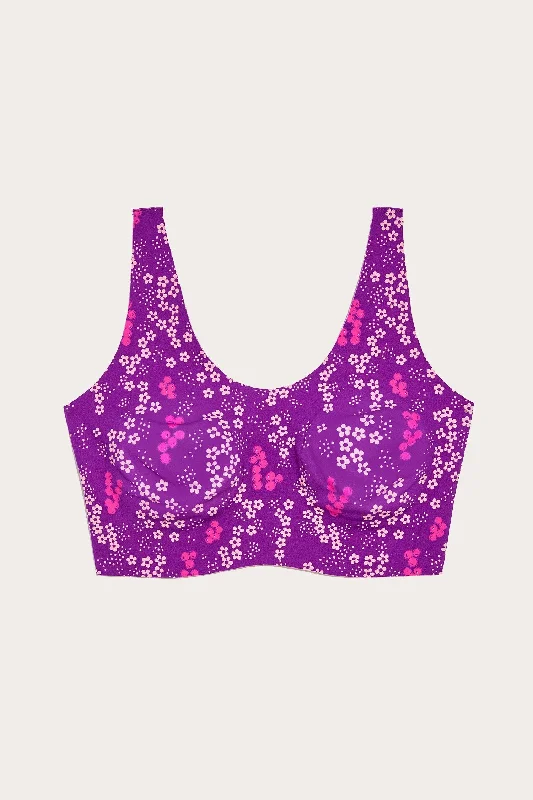 Anna Sui x Knix Ditsy Blooms Luxe Pullover Bra Cowl Neck Pullover