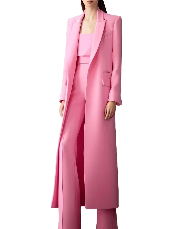 Designer Custom-Made Women Suits Sets Fashion Long Blazer+Wide Leg Pants 2 Piece Elongated Jacket Formal Suit Wool Jacket Cashmere Jacket Tweed Jacket Designer Custom-Made Women Suits Sets Fashion Long Blazer+Wide Leg Pants 2 Piece Elongated Jacket Formal Suit Wool Jacket Cashmere Jacket Tweed Jacket