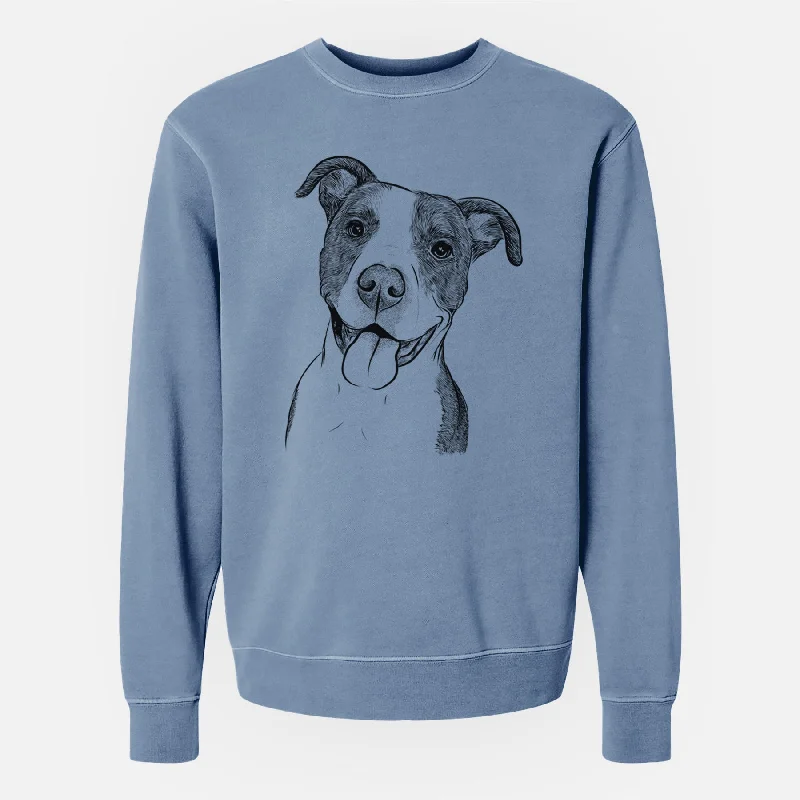 Bare Jax the American Pitbull Terrier Mix - Unisex Pigment Dyed Crew Sweatshirt Graphic Hoodie Design Print Bare Jax the American Pitbull Terrier Mix - Unisex Pigment Dyed Crew Sweatshirt Graphic Hoodie Design Print