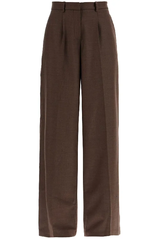wide stretch wool trousers for comfortable fit 118724 BROWN Trousers sophisticated sleek wide stretch wool trousers for comfortable fit 118724 BROWN Trousers sophisticated sleek