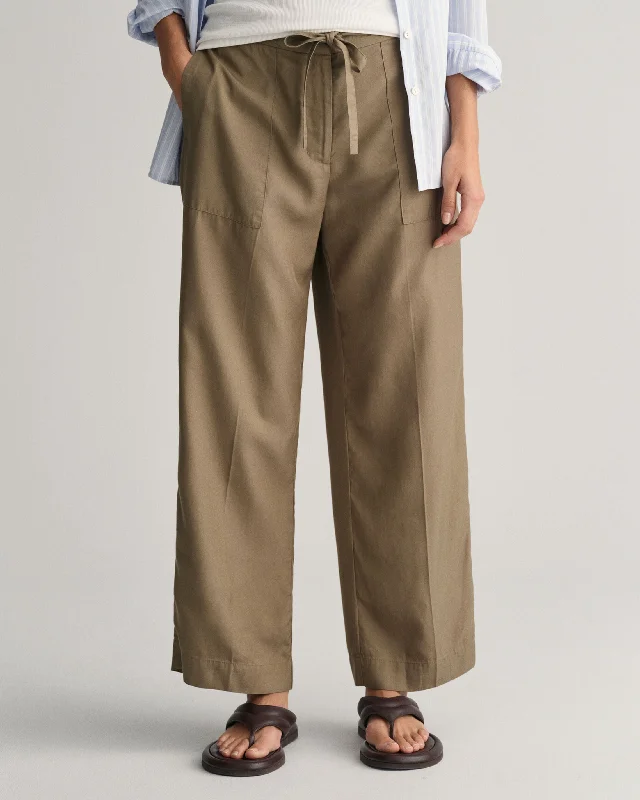 Gant Mens Tie Waist Trousers - Dried clay Trousers Prom Sequined