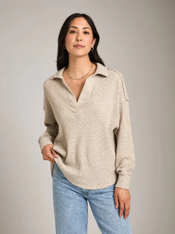 Collared Knit Top Pink Knit Top