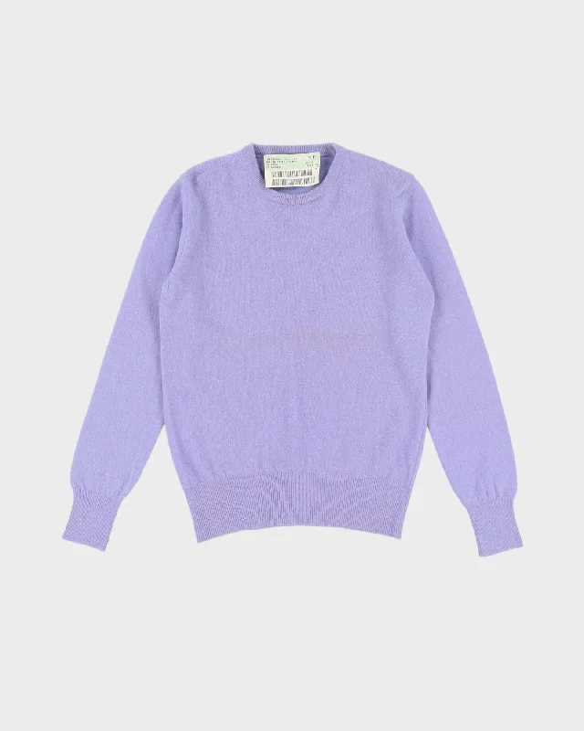 Vintage 80s Deadstock With Tags Benneton Purple Pullover Knit - S Cashmere Luxurious Pullover