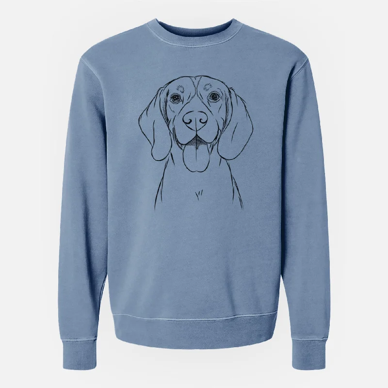 Bare Bogie the Beagle - Unisex Pigment Dyed Crew Sweatshirt Hoodie Jacket Zipper Layering