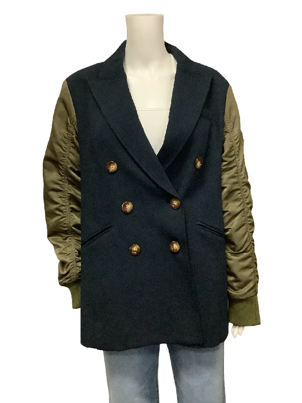 Veronica Beard Color Block Blazer Size: L Slim Fit Blazer