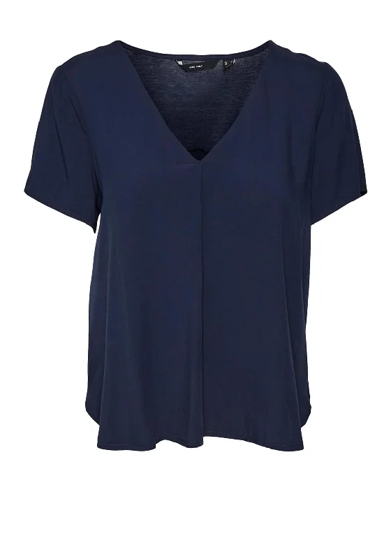 Vero Moda Brit V Neck Top, Navy Blazer Women's Fashion Blazer