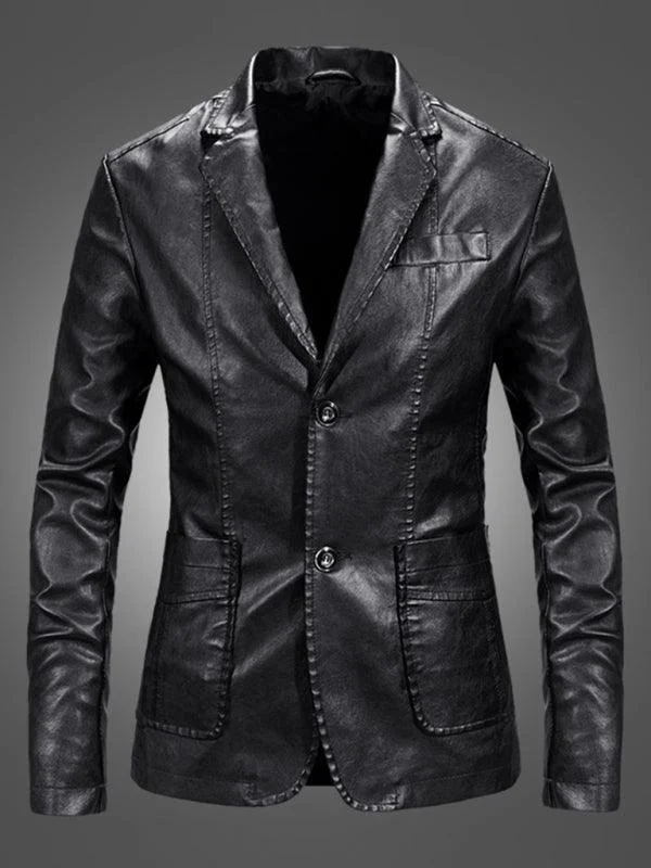 Men Blazer - Casual Leather Slim Fit Blazer New Women's Blazer