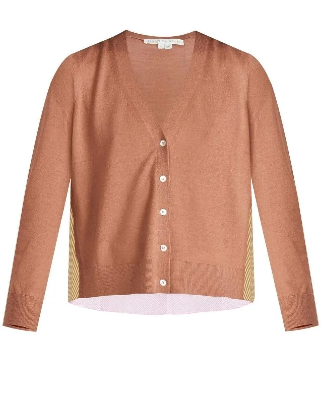Liatris Mixed-Media Cardigan Chenille Brocade Lace