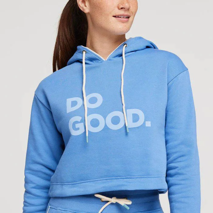 Cotopaxi Women's Do Good Organic Crop Sweatshirt Hoodie with Toggle Buttons Decorative Unique