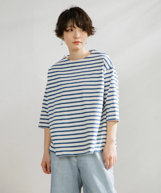 【WOMEN】ORCIVAL CREW NECK HALF SLEEVE PULLOVER Plunging Neck Pullover