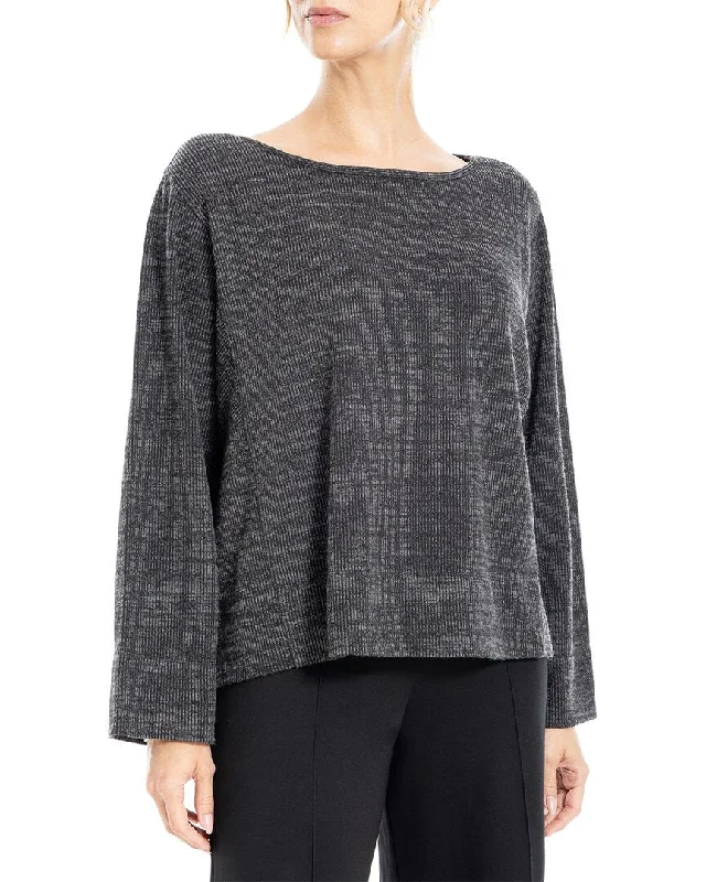 Max Studio Rib Knit Top Turquoise Knit Top