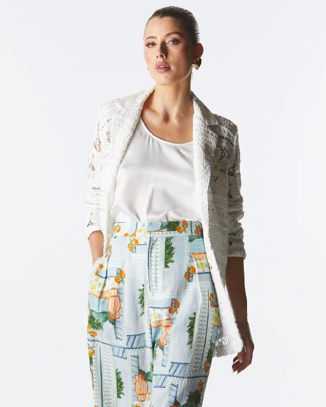 Fate + Becker Worth It Lace Blazer - Ivory Summer Women's Jacket