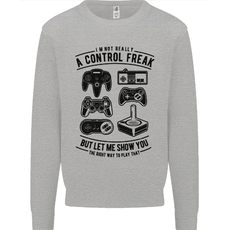 Control Freak Funny Gaming Gamer Mens Sweatshirt Jumper Hoodie with Slim Fit Tailored Modern Control Freak Funny Gaming Gamer Mens Sweatshirt Jumper Hoodie with Slim Fit Tailored Modern