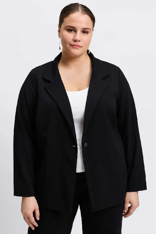 Morgan Plus Knit Crepe Blazer Women's Handmade Blazer