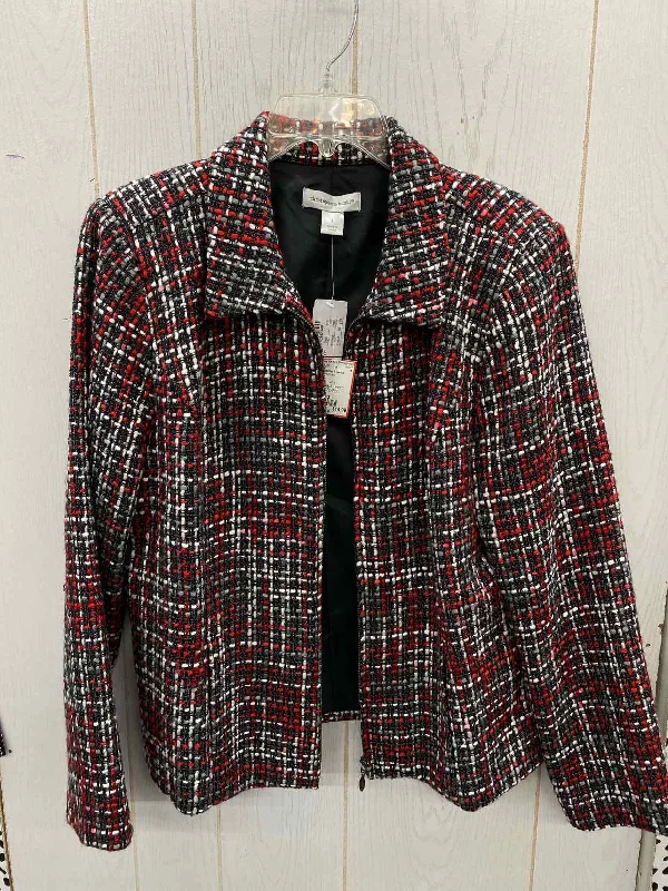 Christopher & Banks Red Womens Size 12 Blazer Women's Trendy Suit