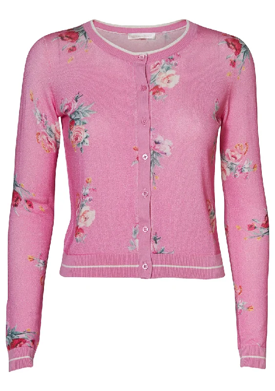Ripa Cardigan Pink Parade Crew Neck V-Neck Turtle Neck