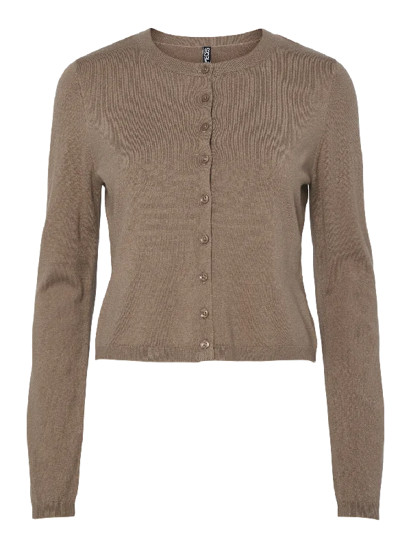 PCNATALIE Knit Cardigan - Fossil Elegant Classic Vintage