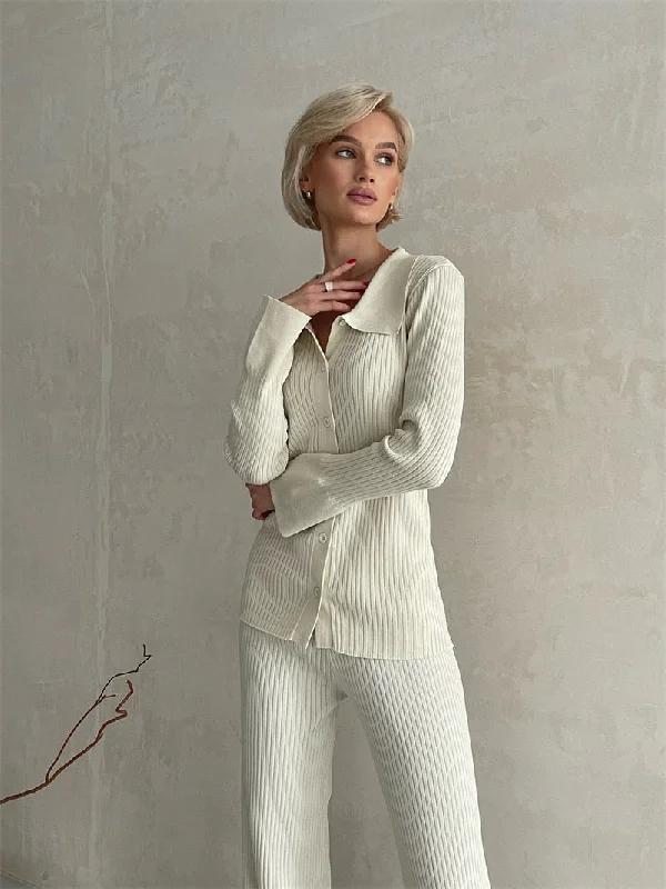 Wjczt Sexy Knitted 2 Piece Sets Women Outifits Casual Streetwear Tracksuit Cardigans Wide Leg Pants Suit Knit Two Piece Set Women 2022 Neon metallic Matte Wjczt Sexy Knitted 2 Piece Sets Women Outifits Casual Streetwear Tracksuit Cardigans Wide Leg Pants Suit Knit Two Piece Set Women 2022 Neon metallic Matte