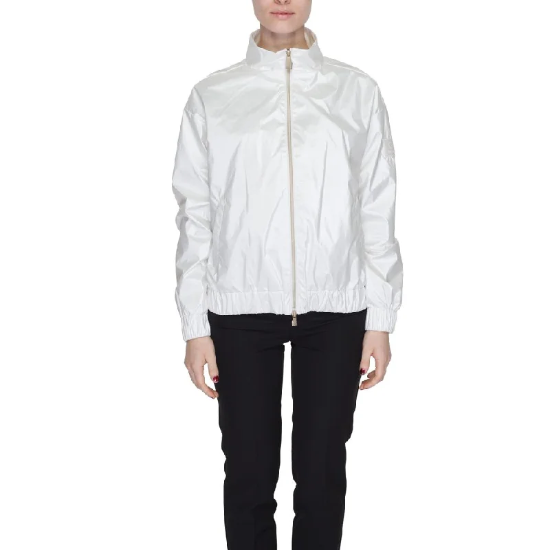 White Polyester Jackets & Coat Satin Jacket Silk Jacket Chiffon Jacket