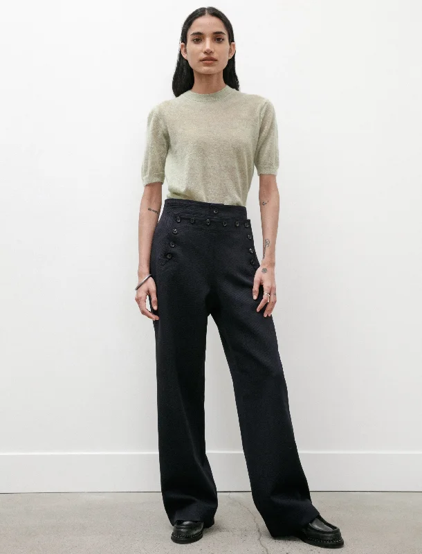 Sailor Trouser Wool Midnight Trousers Culottes Wide Leg