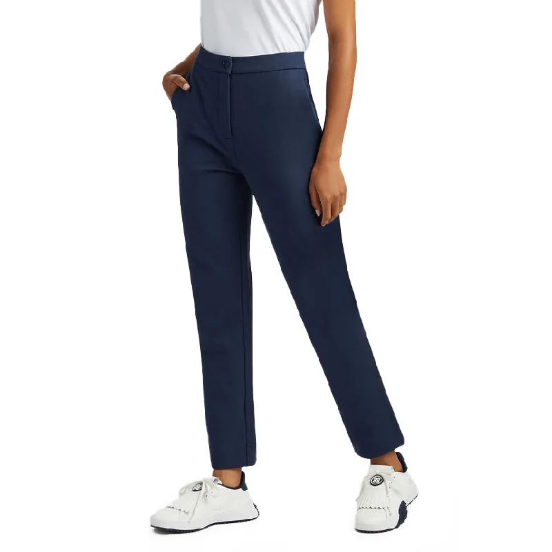 G/Fore Women's Double Knit Cigarette High Rise Stretch Golf Trouser - Twilight Trousers Palazzo Wide Leg G/Fore Women's Double Knit Cigarette High Rise Stretch Golf Trouser - Twilight Trousers Palazzo Wide Leg