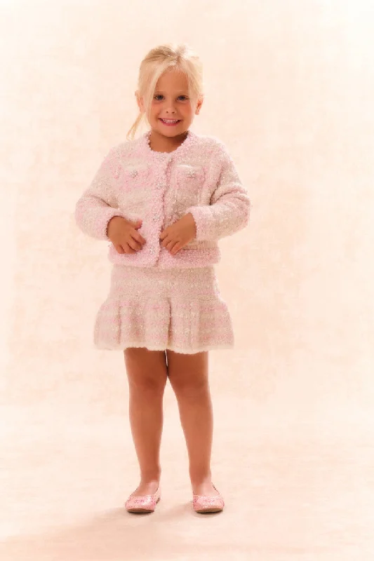 Girls Loki Knit Cardigan Hooded Caped Shawl Collar