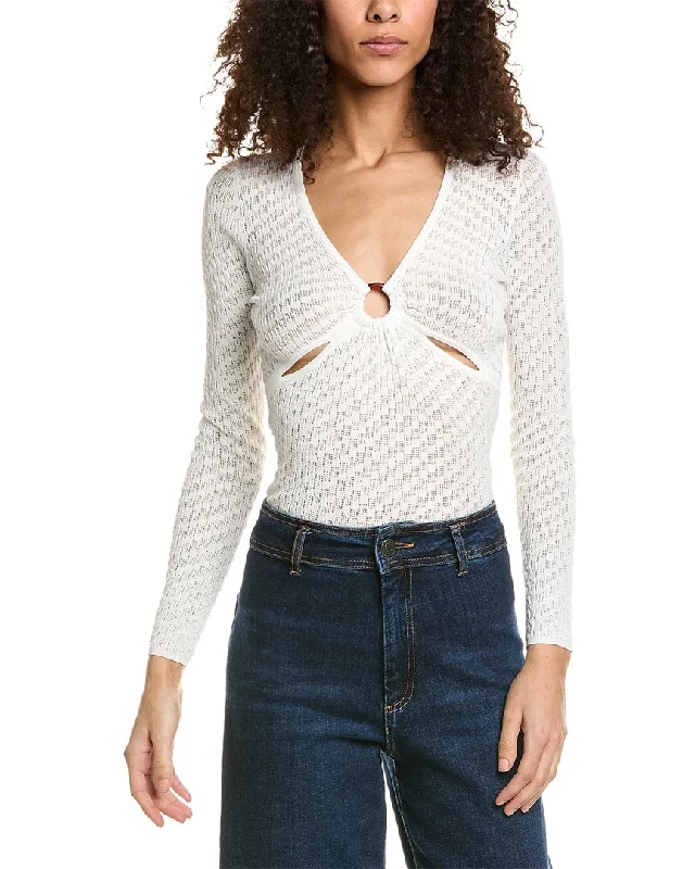 Sandro Open Knit Top Travel Knit Top