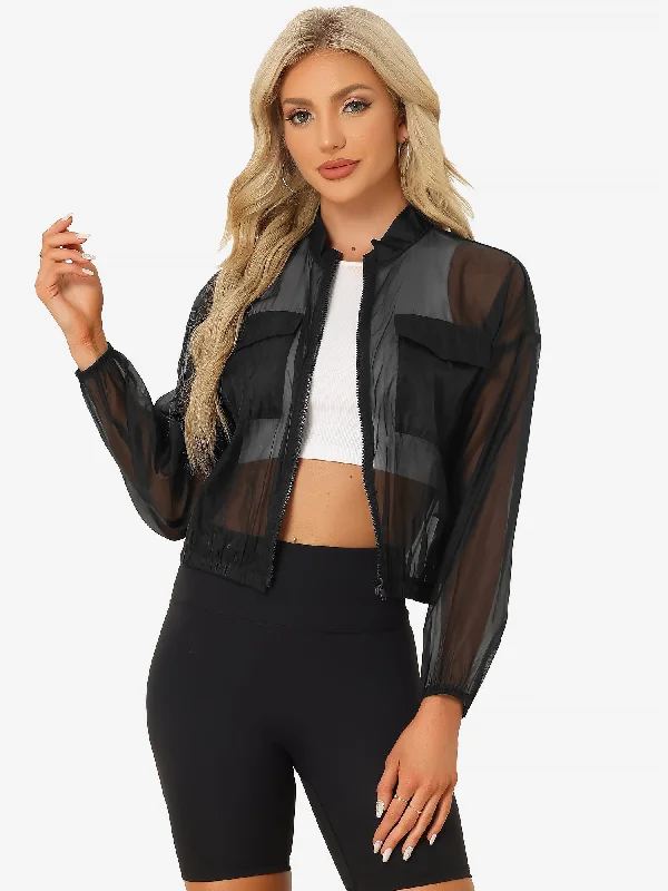 Sheer Zip Up Long Sleeve See Through Bomber Jacket Belted Jacket Elasticated Jacket Padded Jacket Sheer Zip Up Long Sleeve See Through Bomber Jacket Belted Jacket Elasticated Jacket Padded Jacket