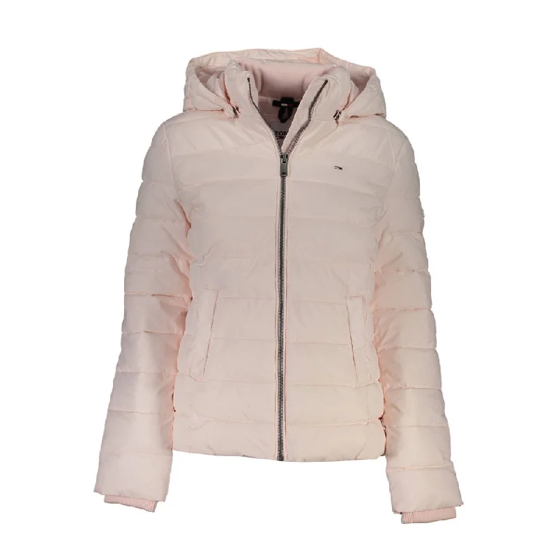 Pink Polyester Women Jacket Fitted Jacket Loose Jacket Oversized Jacket