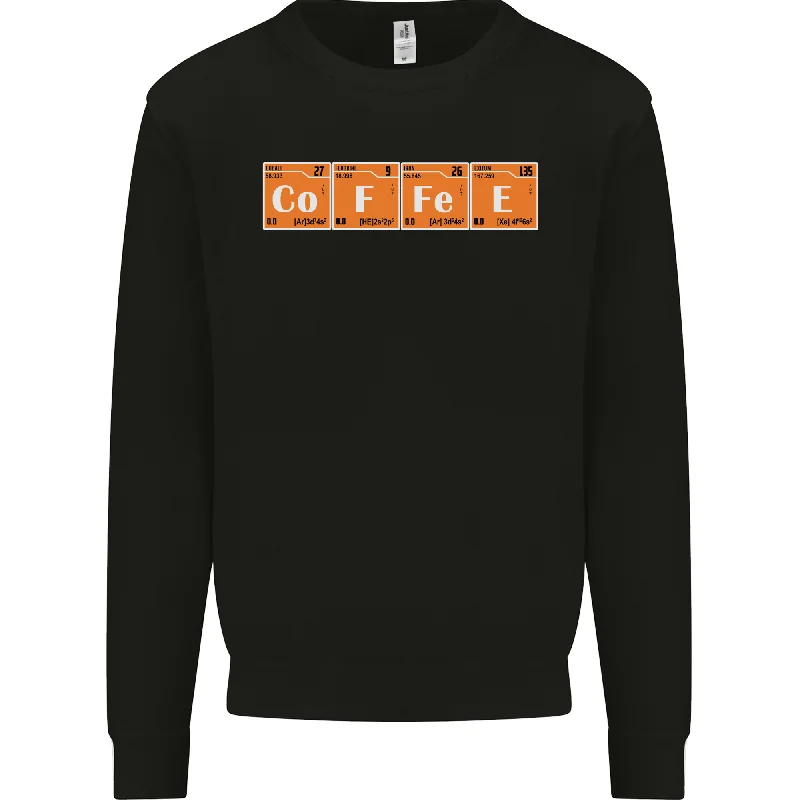 Coffee Periodic Table Chemistry Geek Funny Mens Sweatshirt Jumper Hoodie with Earth Tones Natural Calm Coffee Periodic Table Chemistry Geek Funny Mens Sweatshirt Jumper Hoodie with Earth Tones Natural Calm