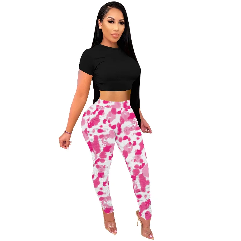 C1103TA77 New Design Casual Tie Dye High Waist Bodycon Pants & Trousers Women Sehe Fashion Trousers Brand Named C1103TA77 New Design Casual Tie Dye High Waist Bodycon Pants & Trousers Women Sehe Fashion Trousers Brand Named