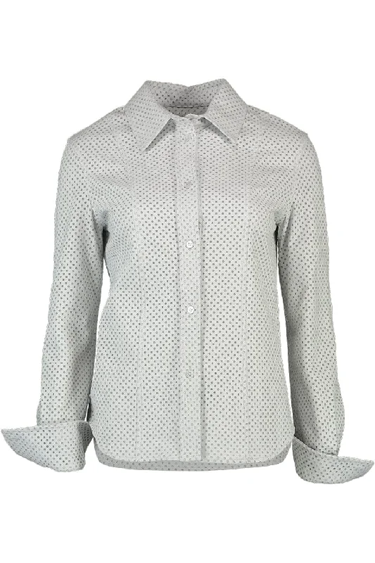 Perforated Shirt Jacket Satin Fabric Silk Fabric Chiffon Fabric