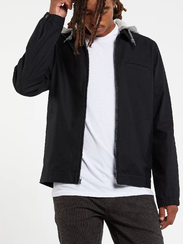 Warren Jacket - Black Insulated Jacket Fitted Jacket Loose Jacket