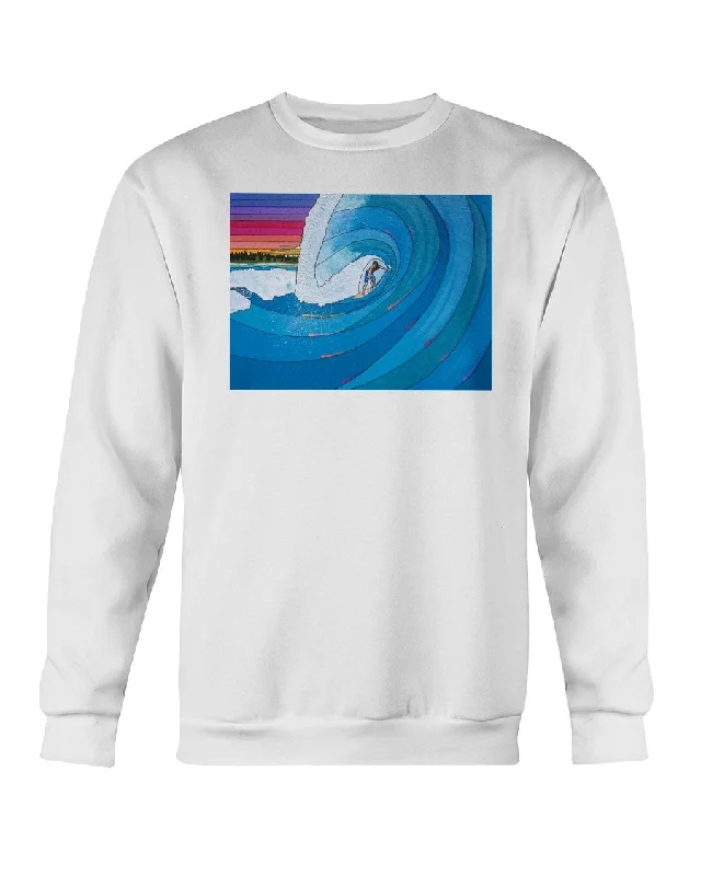 Big Wave Surfer - Crewneck Sweatshirt Hoodie with Mesh Breathable Sporty