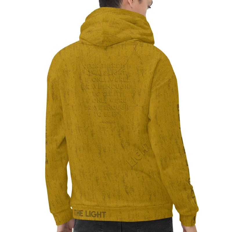 Be The Light Yellow Sweatshirt - All-Over Print Unisex Hoodie Hoodie with Mock Neck Collared Structured