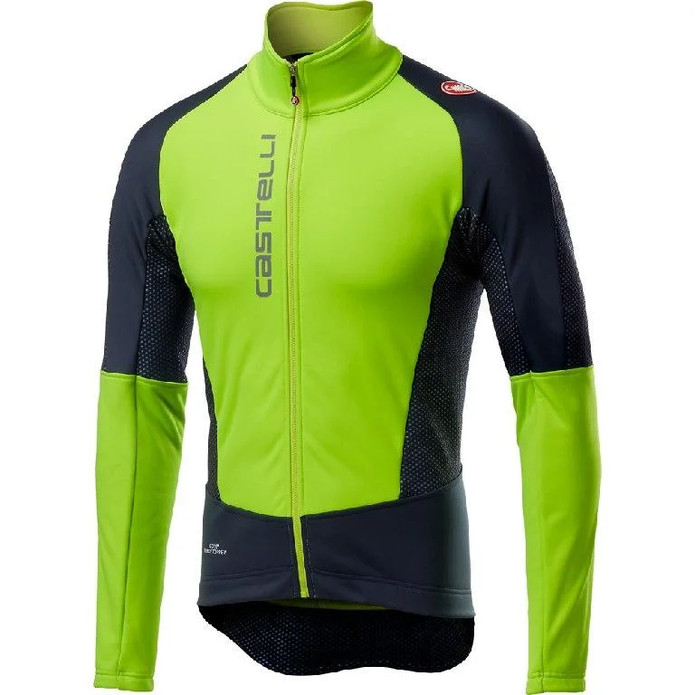 Castelli Mortirolo V Jacket - Yellow Fluo Denim Jacket Leather Jacket Suede Jacket