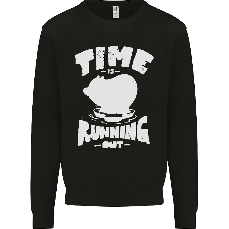 Climate Change Time Running Out Mens Sweatshirt Jumper Hoodie with Crew Neck Simple Timeless Climate Change Time Running Out Mens Sweatshirt Jumper Hoodie with Crew Neck Simple Timeless