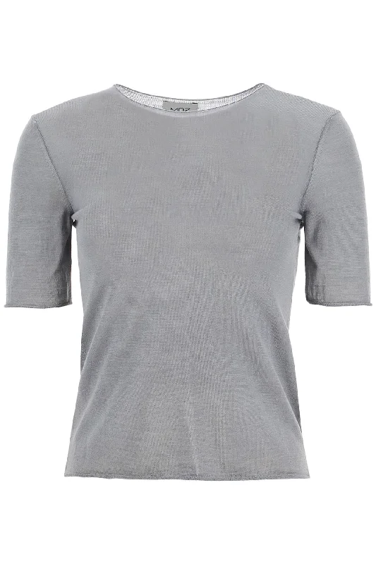 short-sleeved knit top for 0003 FERRO Striped Knit Top