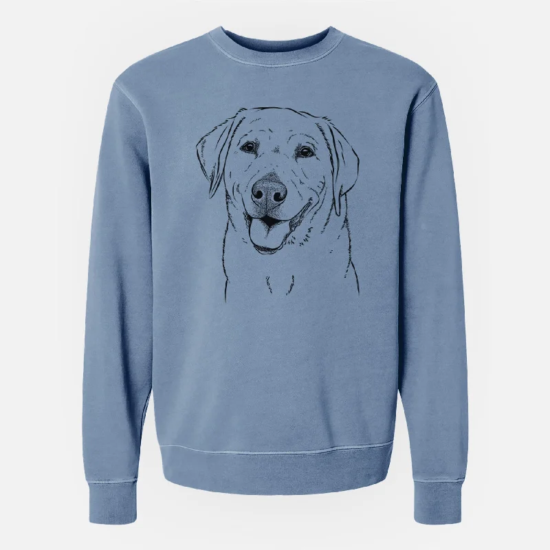Bare Sanford the Labrador Retriever - Unisex Pigment Dyed Crew Sweatshirt Hoodie with Belted Waist Structured Tailored Bare Sanford the Labrador Retriever - Unisex Pigment Dyed Crew Sweatshirt Hoodie with Belted Waist Structured Tailored