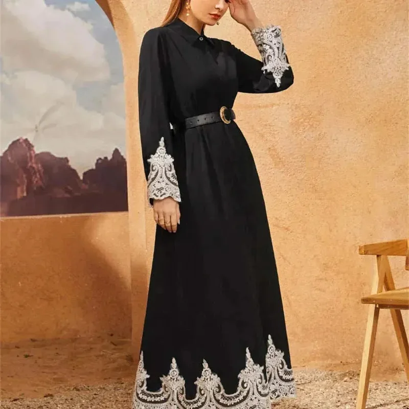 Luxurious Embroidered Blouse Lace Cardigan Dress for Beautiful Arab Dubai Turkey Middle Eastern Women Cardigan Knitwear Sweater