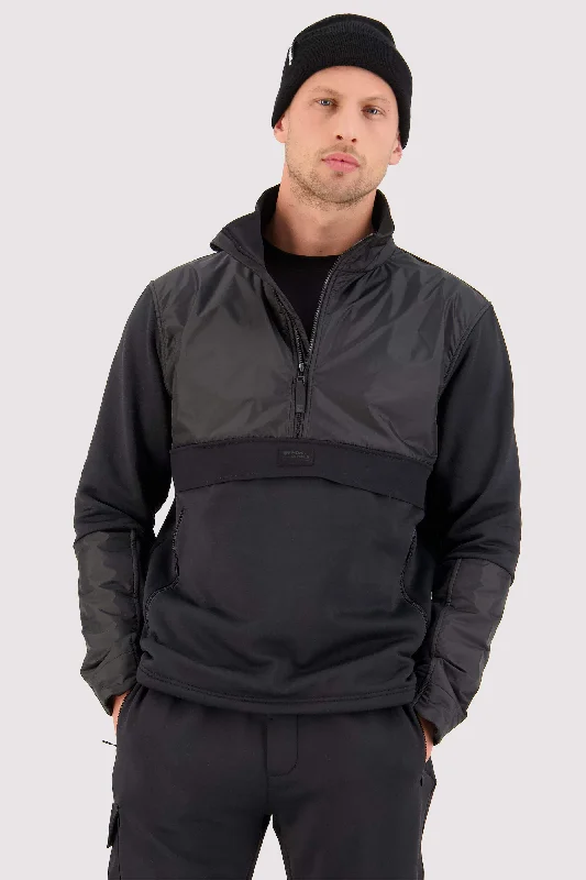 Decade Merino Fleece Pullover - Black Port Neck Pullover