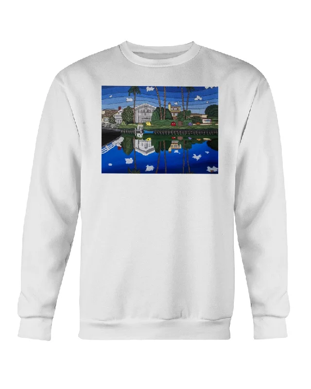 Venice Canals 2 - Crewneck Sweatshirt Hoodie with Patch Decorative Personalized