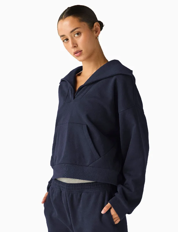 Street Smart Pullover - After Dark Navy Bell Sleeve Stylish